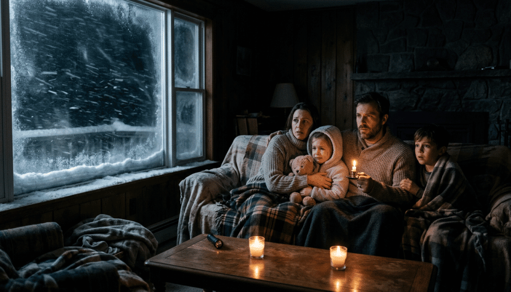 severe winter storm outside