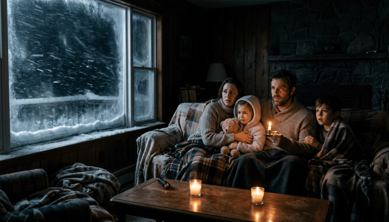 severe winter storm outside