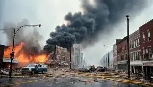 explosion rocks downtown Youngstown, Ohio