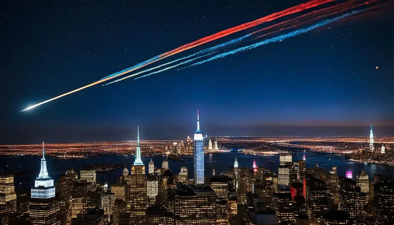 Meteor Over NYC Skyline