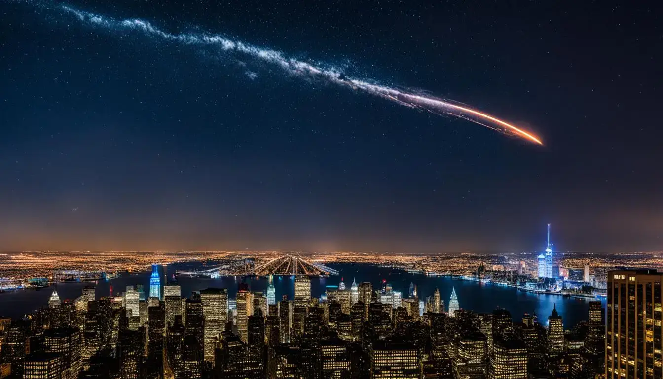Meteor Over NYC Skyline