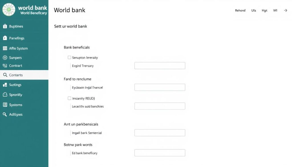 Setting up Bank Beneficiary