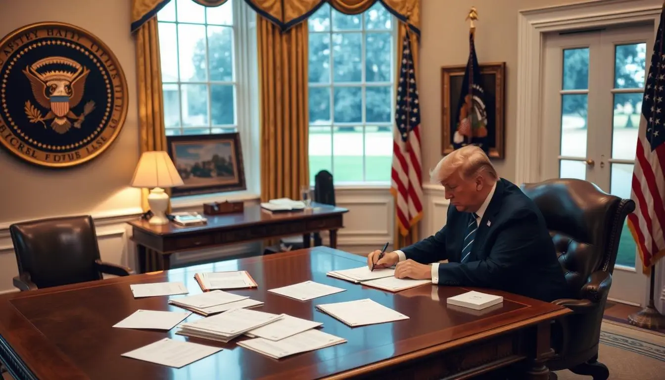 Trump signing executive orders Donald Trump's first 24 hours