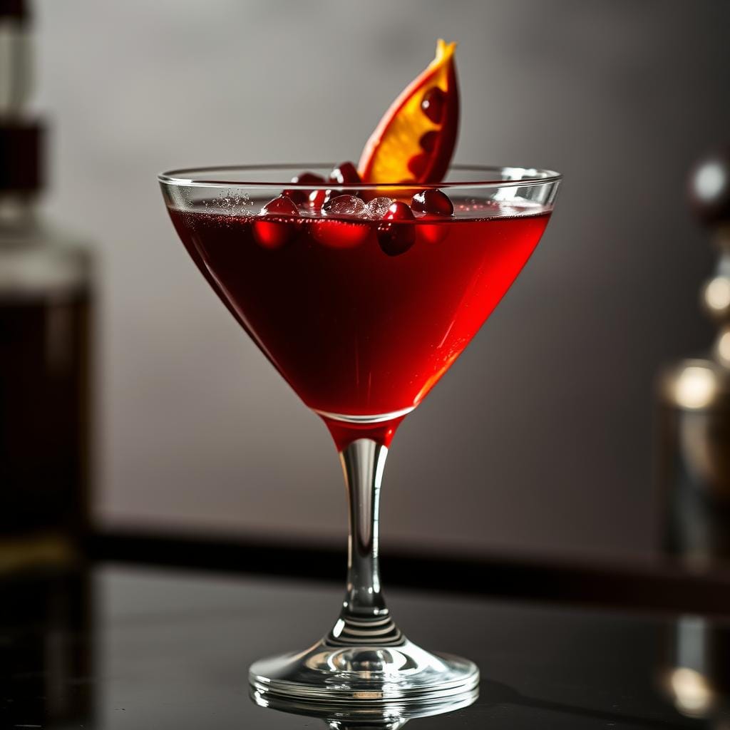 Pomegranate Cosmopolitan with deeper red color, best Cosmopolitan twist How to Make the Best Cosmopolitan: A Pop Culture Icon
