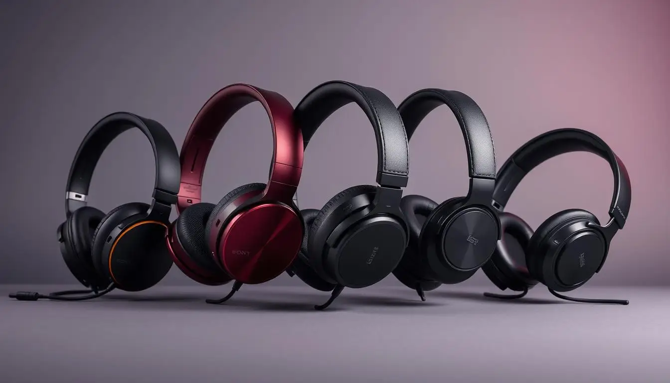 Collection of the 5 best budget headphones of 2025 arranged in a stylish display Collection of the 5 best budget headphones of 2025 arranged in a stylish display