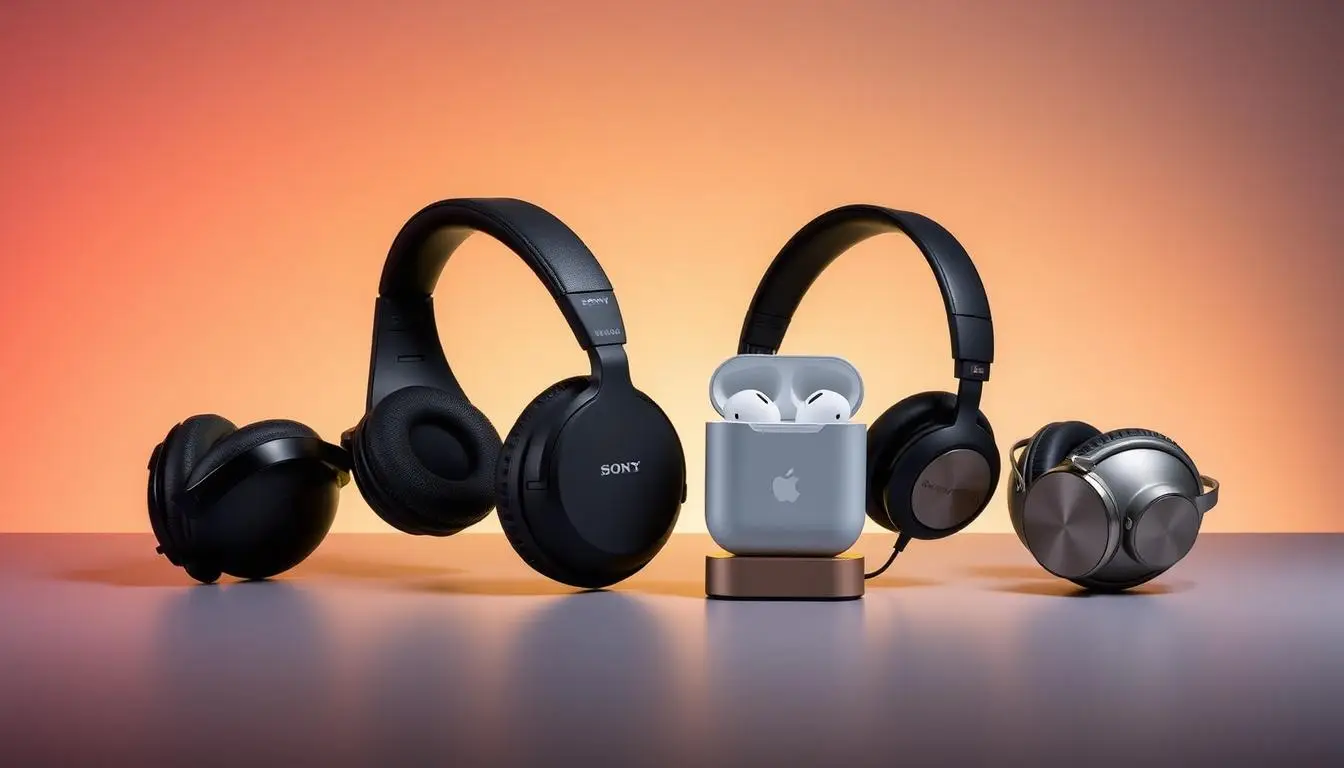 Collection of the 5 best premium headphones of 2025 arranged in a stylish display Collection of the 5 best premium headphones of 2025 arranged in a stylish display