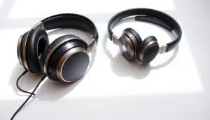 Premium and budget headphones side by side showing the difference in build quality and materials for best headphones 2025
