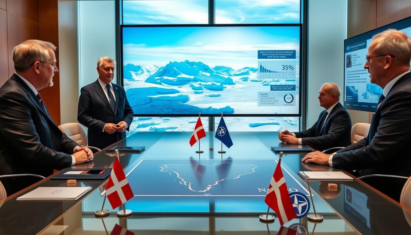 Denmark and NATO discussing the strategic importance of Greenland. 