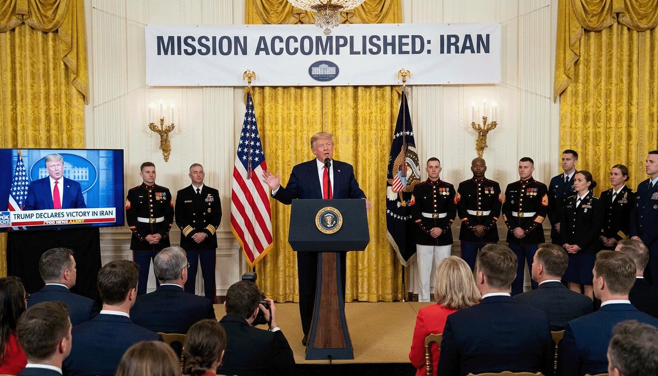 Trump Declares Military Victory in Iran
