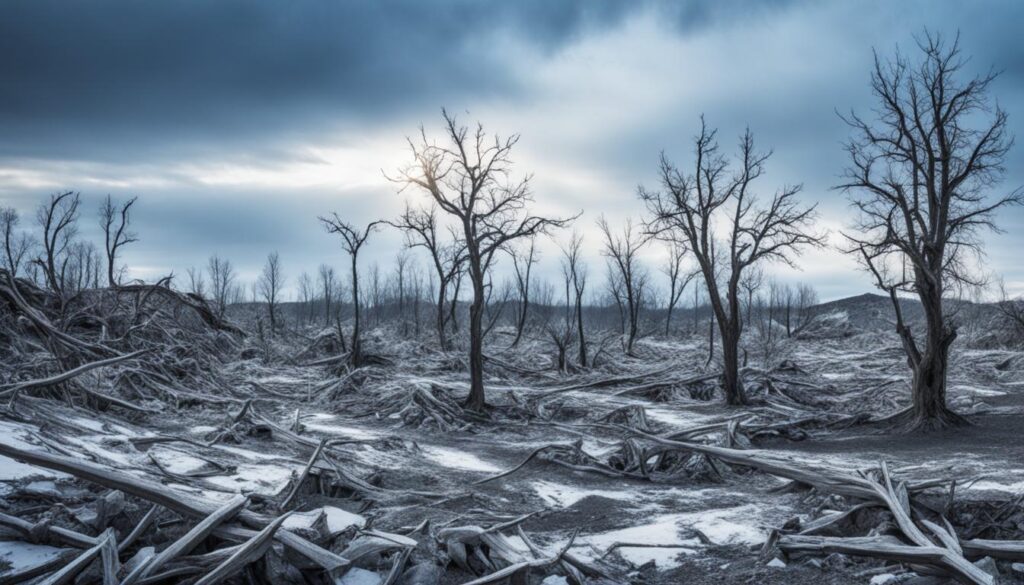 Nuclear winter environmental impact